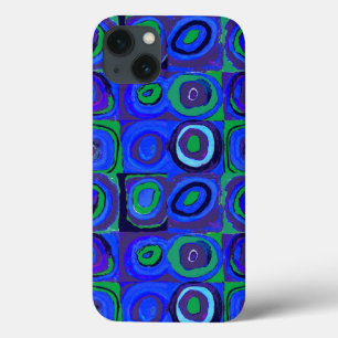 Kandinsky Farbstudie Blue Quadrate Square Circle Case-Mate iPhone Case