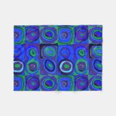Kandinsky Farbstudie Blue Quadrate Square Circle Fleece Deken (Voorkant (Horizontaal))