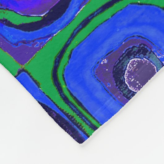 Kandinsky Farbstudie Blue Quadrate Square Circle Fleece Deken (Hoek)