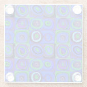 Kandinsky Farbstudie Blue Quadrate Square Circle Glazen Onderzetter (Achterkant)