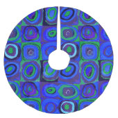 Kandinsky Farbstudie Blue Quadrate Square Circle Kerstboom Rok (Voorkant)