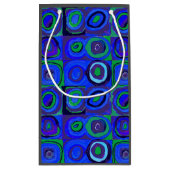 Kandinsky Farbstudie Blue Quadrate Square Circle Klein Cadeauzakje (Achterkant)