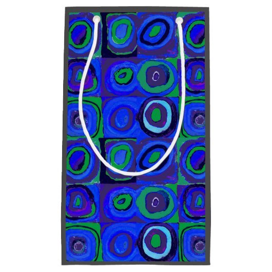 Kandinsky Farbstudie Blue Quadrate Square Circle Klein Cadeauzakje (Voorkant)