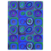 Kandinsky Farbstudie Blue Quadrate Square Circle Klembord (Achterkant)