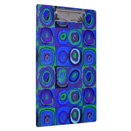 Kandinsky Farbstudie Blue Quadrate Square Circle Klembord (Rechts)