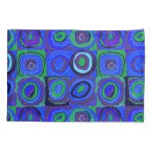 Kandinsky Farbstudie Blue Quadrate Square Circle Kussensloop (Achterkant)