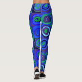 Kandinsky Farbstudie Blue Quadrate Square Circle Leggings (Achterkant)