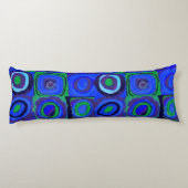 Kandinsky Farbstudie Blue Quadrate Square Circle Lichaamskussen (Achterkant)