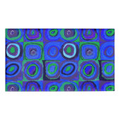 Kandinsky Farbstudie Blue Quadrate Square Circle Naambadge (Voorkant)