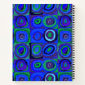 Kandinsky Farbstudie Blue Quadrate Square Circle Notitieboek (Achterkant)