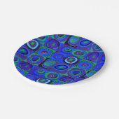 Kandinsky Farbstudie Blue Quadrate Square Circle Papieren Bordje (Gekanteld)