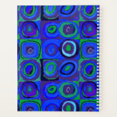 Kandinsky Farbstudie Blue Quadrate Square Circle Planner (Achterkant)