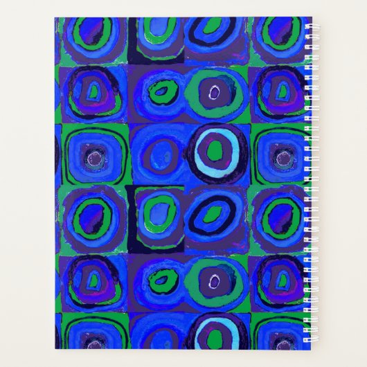 Kandinsky Farbstudie Blue Quadrate Square Circle Planner (Achterkant)