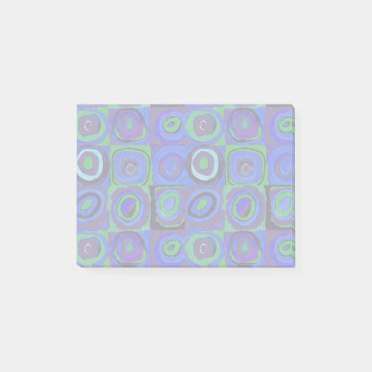 Kandinsky Farbstudie Blue Quadrate Square Circle Post-it® Notes (Voorkant)