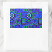 Kandinsky Farbstudie Blue Quadrate Square Circle Rechthoekige Sticker (Tas)