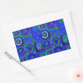 Kandinsky Farbstudie Blue Quadrate Square Circle Rechthoekige Sticker (Envelop)
