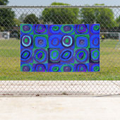 Kandinsky Farbstudie Blue Quadrate Square Circle Spandoek (Insitu)