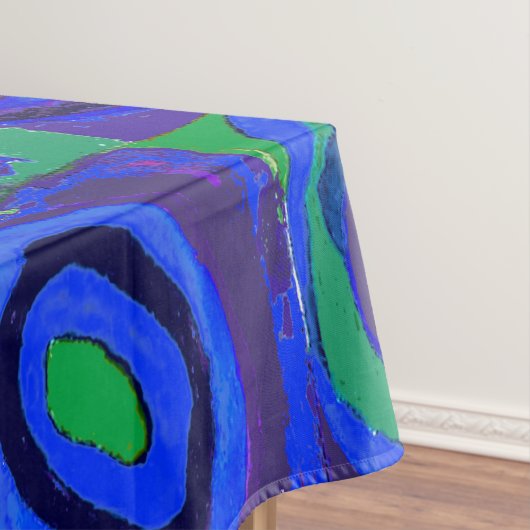 Kandinsky Farbstudie Blue Quadrate Square Circle Tafelkleed (Voorbeeld)