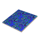 Kandinsky Farbstudie Blue Quadrate Square Circle Tegeltje (Zijkant)