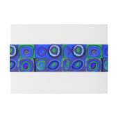 Kandinsky Farbstudie Blue Quadrate Square Circle Uitnodigingen Wikkel (Achterkant Voorbeeld)