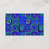 Kandinsky Farbstudie Blue Quadrate Square Circle Visitekaartje (Achterkant)