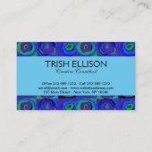 Kandinsky Farbstudie Blue Quadrate Square Circle Visitekaartje (Achterkant)