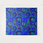 Kandinsky Farbstudie Blue Quadrate Square Circle Wandkleed (Voorkant (horizontaal))