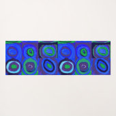 Kandinsky Farbstudie Blue Quadrate Square Circle Yogamat (Achterkant (horizontaal))