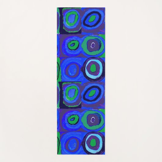 Kandinsky Farbstudie Blue Quadrate Square Circle Yogamat (Voorkant)