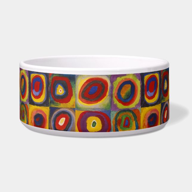 Kandinsky Farbstudie Quadrate Colourful Squares Voerbakje (Voorkant)