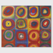 Kandinsky Farbstudie Quadrate Kleurrijke Vierkante Cadeaupapier (Vlak)