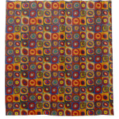 Kandinsky Farbstudie Quadrate Kleurrijke Vierkante Douchegordijn (Voorkant)