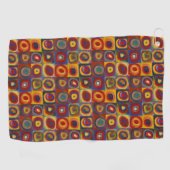 Kandinsky Farbstudie Quadrate Kleurrijke Vierkante Golfhanddoek (Horizontaal)