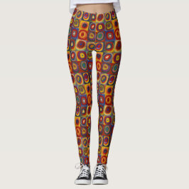 Kandinsky Farbstudie Quadrate Kleurrijke Vierkante Leggings