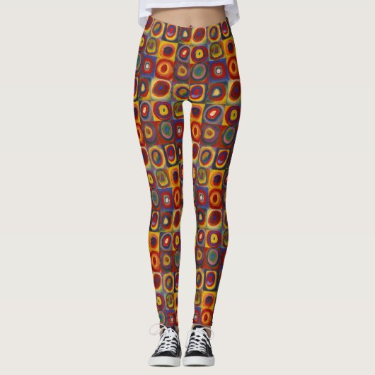 Kandinsky Farbstudie Quadrate Kleurrijke Vierkante Leggings (Voorkant)