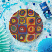 Kandinsky Farbstudie Quadrate Kleurrijke Vierkante Papieren Bordje (Feest)