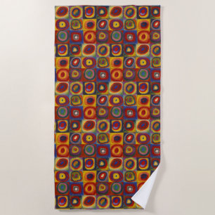 Kandinsky Farbstudie Quadrate Kleurrijke Vierkante Strandlaken