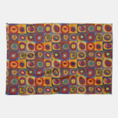 Kandinsky Farbstudie Quadrate Kleurrijke Vierkante Theedoek (Horizontaal)