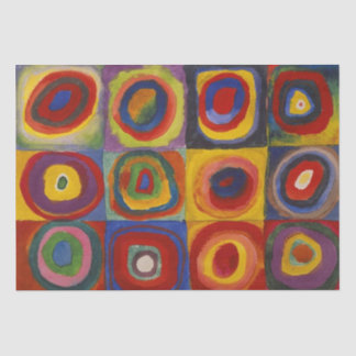 Kandinsky Farbstudie Quadrate Kleurrijke Vierkante Tissuepapier