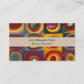 Kandinsky Farbstudie Quadrate Kleurrijke Vierkante Visitekaartje (Voorkant)