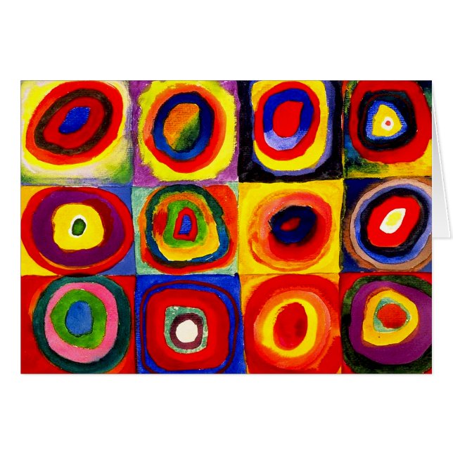 Kandinsky Farbstudie Quadrate Vierkantjes Cirkels  (Voorkant Horizontaal)