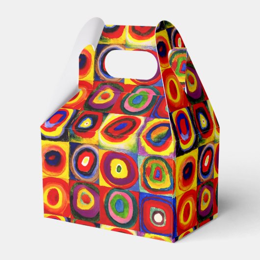 Kandinsky Farbstudie Quadrate Vierkantjes Cirkels  Bedankdoosjes (Achterkant)