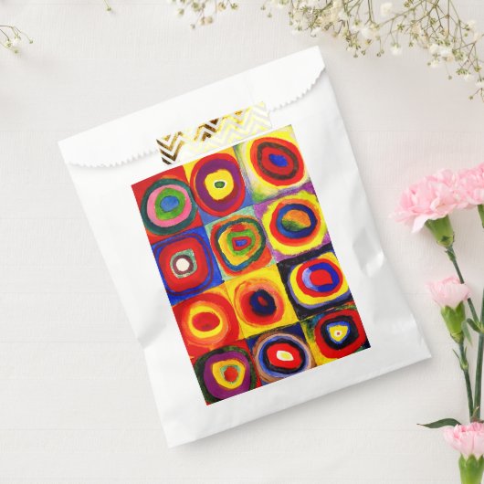 Kandinsky Farbstudie Quadrate Vierkantjes Cirkels Bedankzakje (Gezegeld)