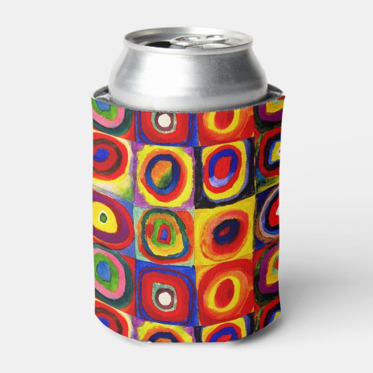 Kandinsky Farbstudie Quadrate Vierkantjes Cirkels  Blikjeskoeler (Blikje Voorkant)