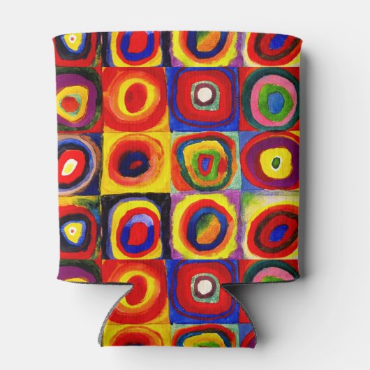 Kandinsky Farbstudie Quadrate Vierkantjes Cirkels  Blikjeskoeler (Achterkant)