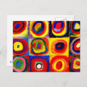 Kandinsky Farbstudie Quadrate Vierkantjes Cirkels  Briefkaart (Voorkant / Achterkant)