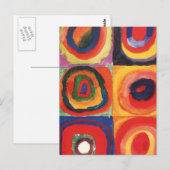Kandinsky Farbstudie Quadrate Vierkantjes Cirkels  Briefkaart (Voorkant / Achterkant)