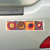 Kandinsky Farbstudie Quadrate Vierkantjes Cirkels  Bumpersticker (Op auto)