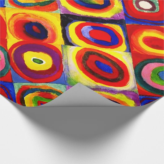 Kandinsky Farbstudie Quadrate Vierkantjes Cirkels Cadeaupapier (Hoek)