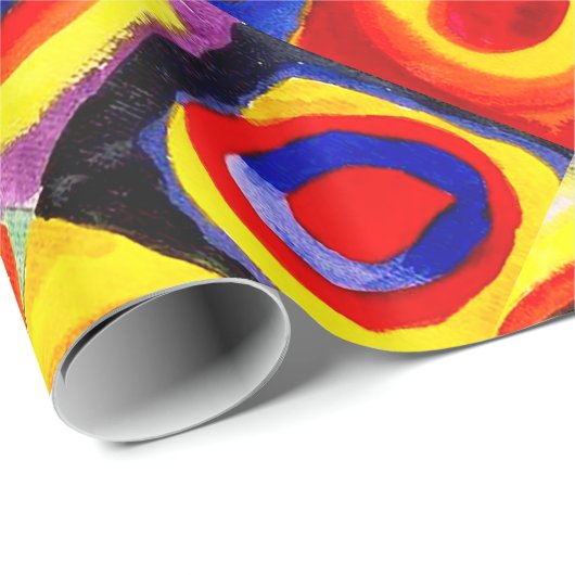 Kandinsky Farbstudie Quadrate Vierkantjes Cirkels Cadeaupapier (Rol Hoek)